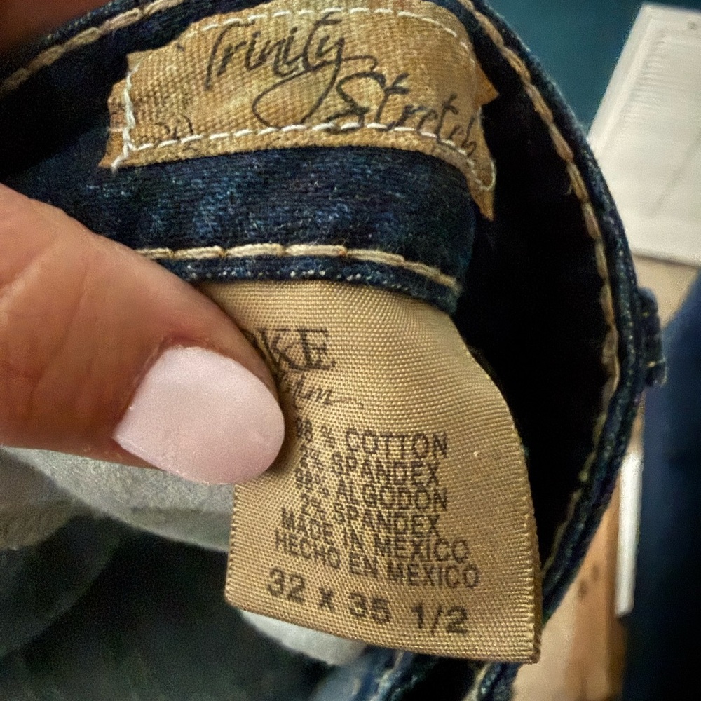 BKE Dark Blue Straight Leg Jeans